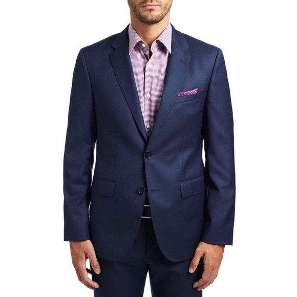 Hugo Boss Men’s Navy Blue C-Jeffrey Suit Jacket